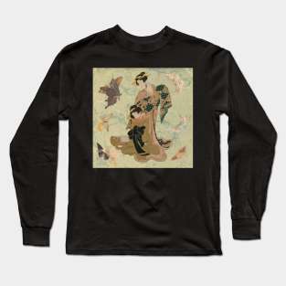 Vintage Geishas and Butterflies Long Sleeve T-Shirt